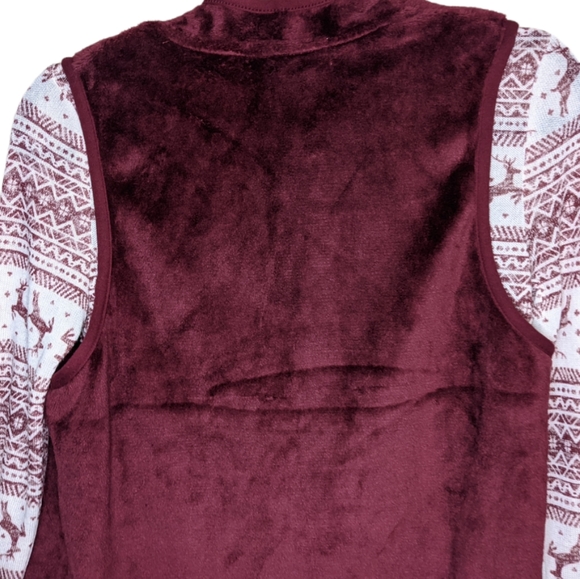 NWT Wallflower Women's Red Long Sleeve Shirt with Matching Vest 🍁 Size S - Picture 12 of 12